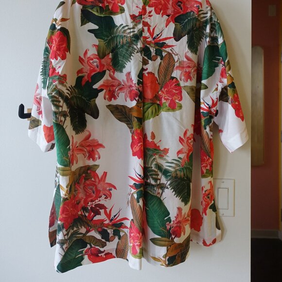 Gianni Bini Thea Camp Shirt XS S Medium M SM Small Hawaiian Tropical Bliss vacay - Picture 12 of 16